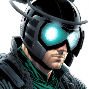 Male wearing helmet, goggles and mask for personal protection.