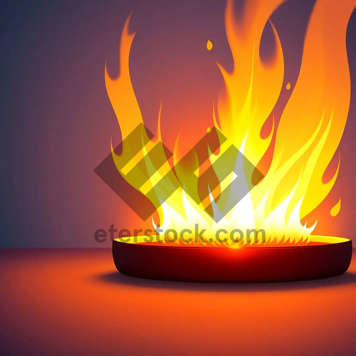 Picture of Blazing Heat: A Shiny, Orange Flame Icon.