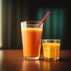 Refreshing Orange Juice in Cool Glass