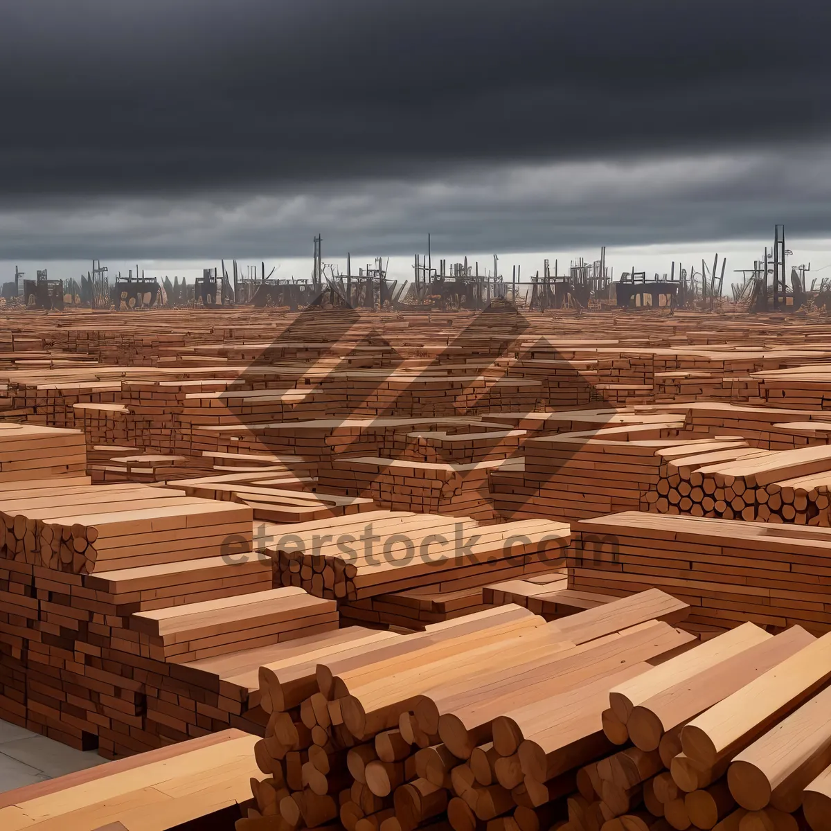 Picture of Old Wooden Roof on Building Complex