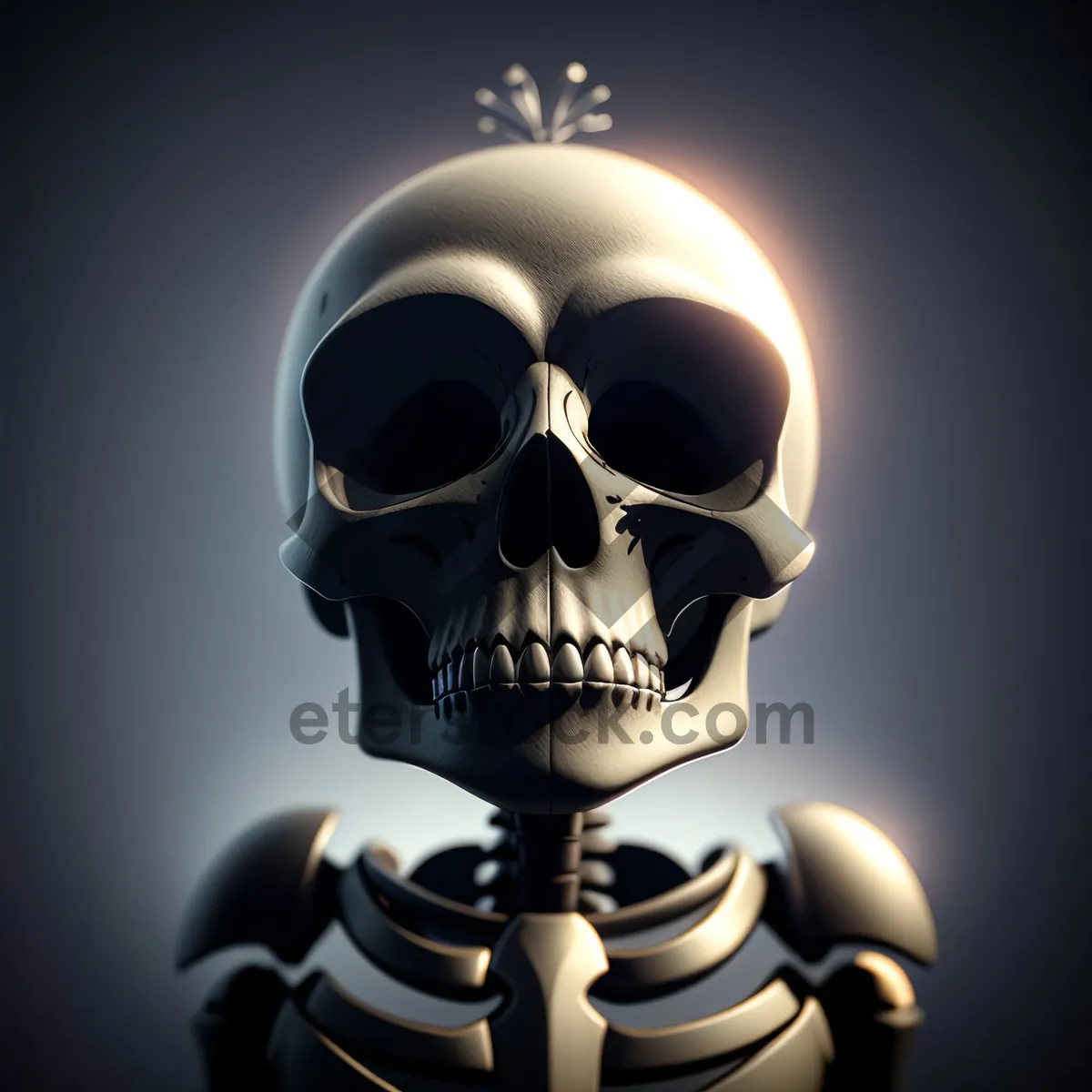 Picture of Eerie Pirate Skull Sculpture Symbolizing Death and Horror