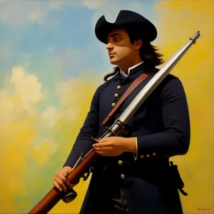 Portrait of an Armed Victorian Gentleman