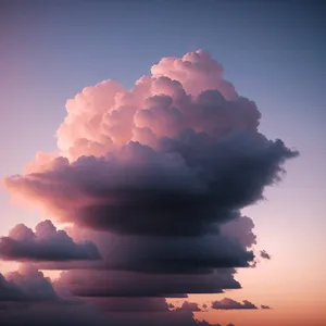 Vibrant Summer Sky with Fluffy Cumulus Clouds