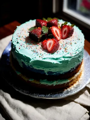 Delicious Berry Chocolate Cake with Fresh Strawberries