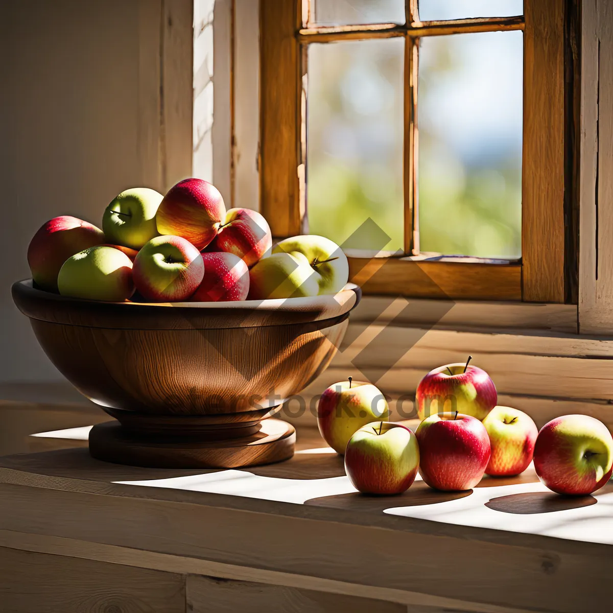 Picture of Fresh Fruit and Vegetables Bowl for Healthy Diet