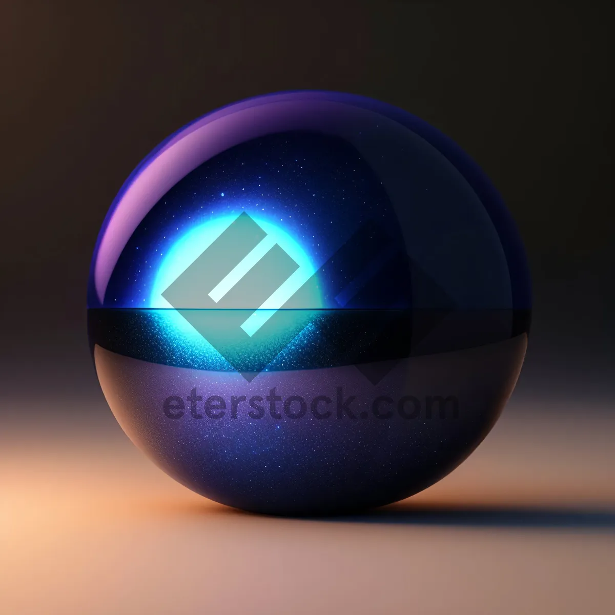 Picture of Shiny Glass Button Icon with Reflection