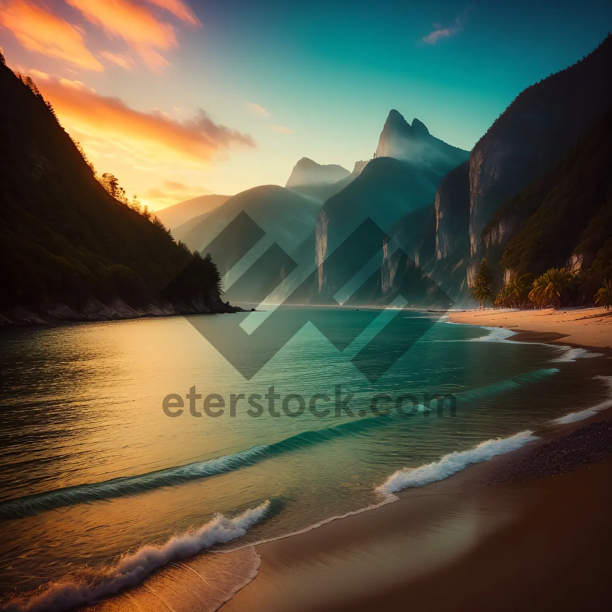 Picture of Serenity by the Shoreline: A Captivating Beachscape