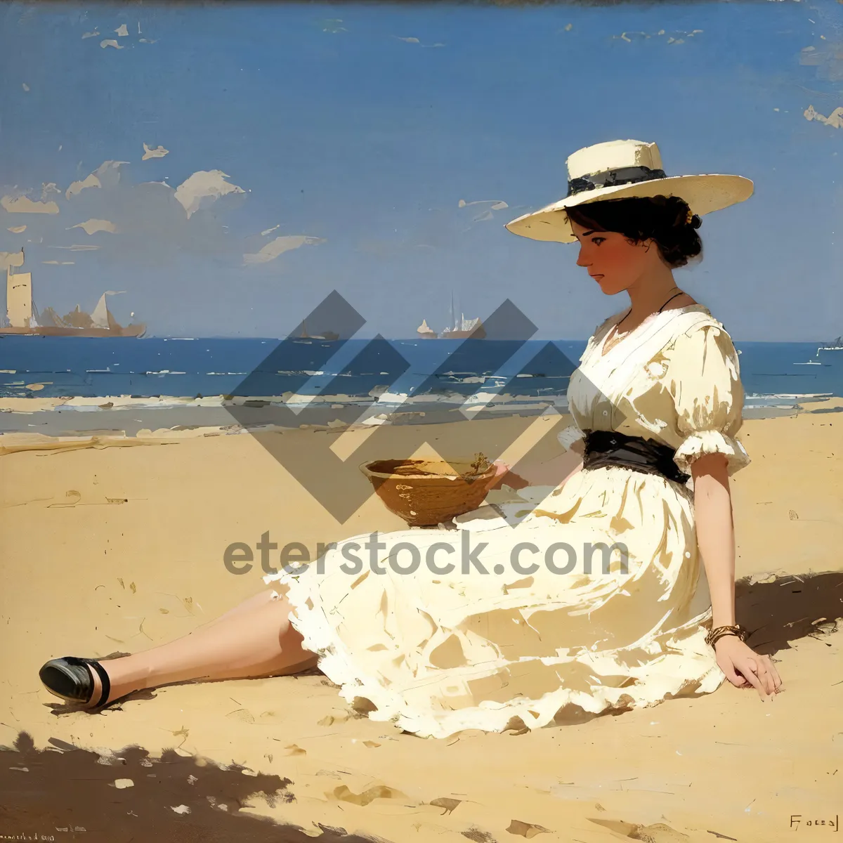 Picture of Sun-kissed Summer Paradise: Beach Bliss with Happy Couple