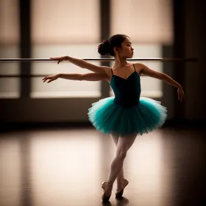 Seductive elegance: Exquisite ballerina in graceful pose.