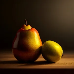 Juicy Citrus Fruit Medley: Pear, Lemon, Apple, Orange, and Mandarin