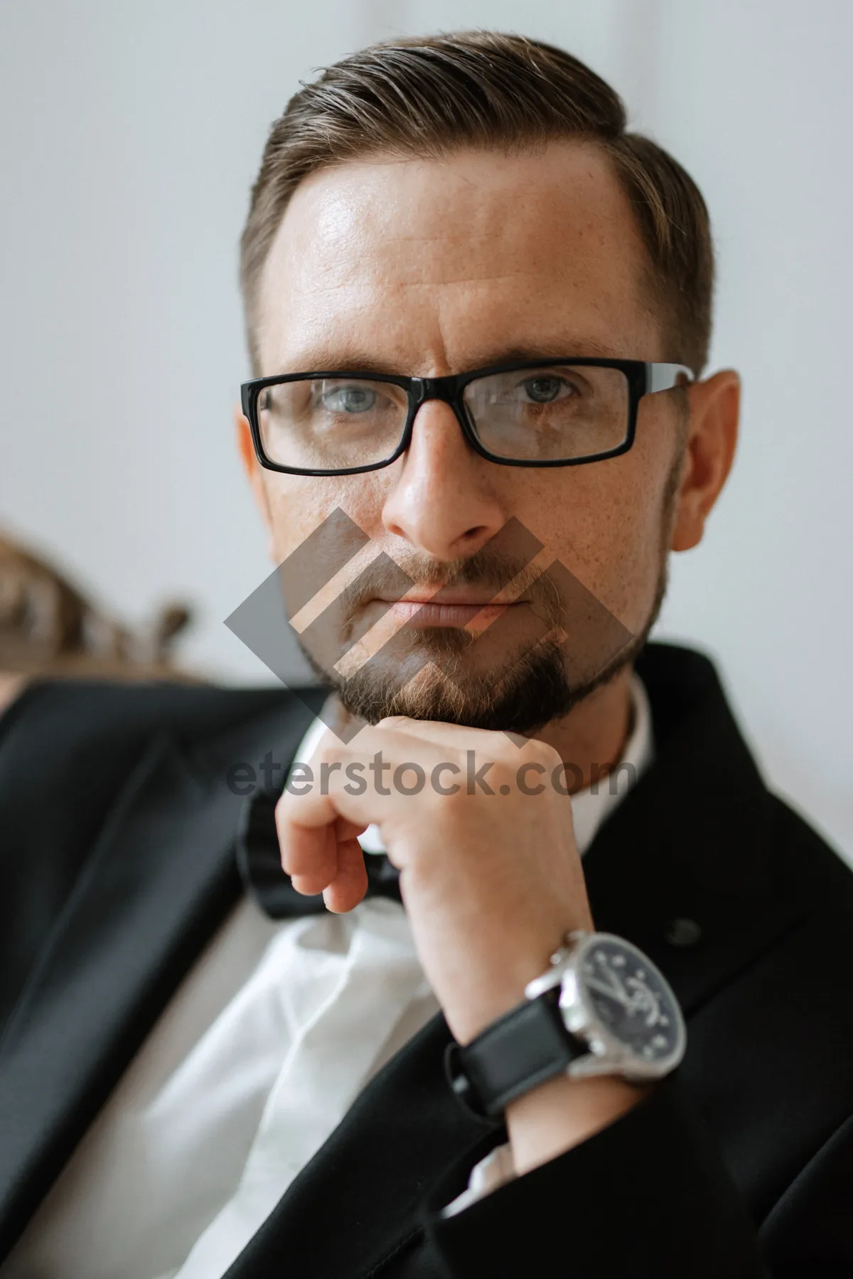 Picture of Smiling Businessman in Corporate Office Portrait