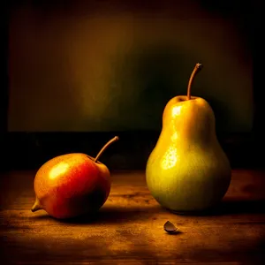 Ripe and Juicy Yellow Pear, a Delicious and Healthy Snack.