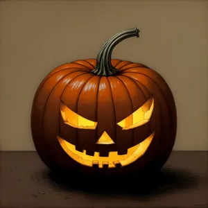 Spooky Autumn Pumpkin Lantern for Halloween Celebration