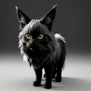 Adorable Domestic Cat with Curious Gray Eyes