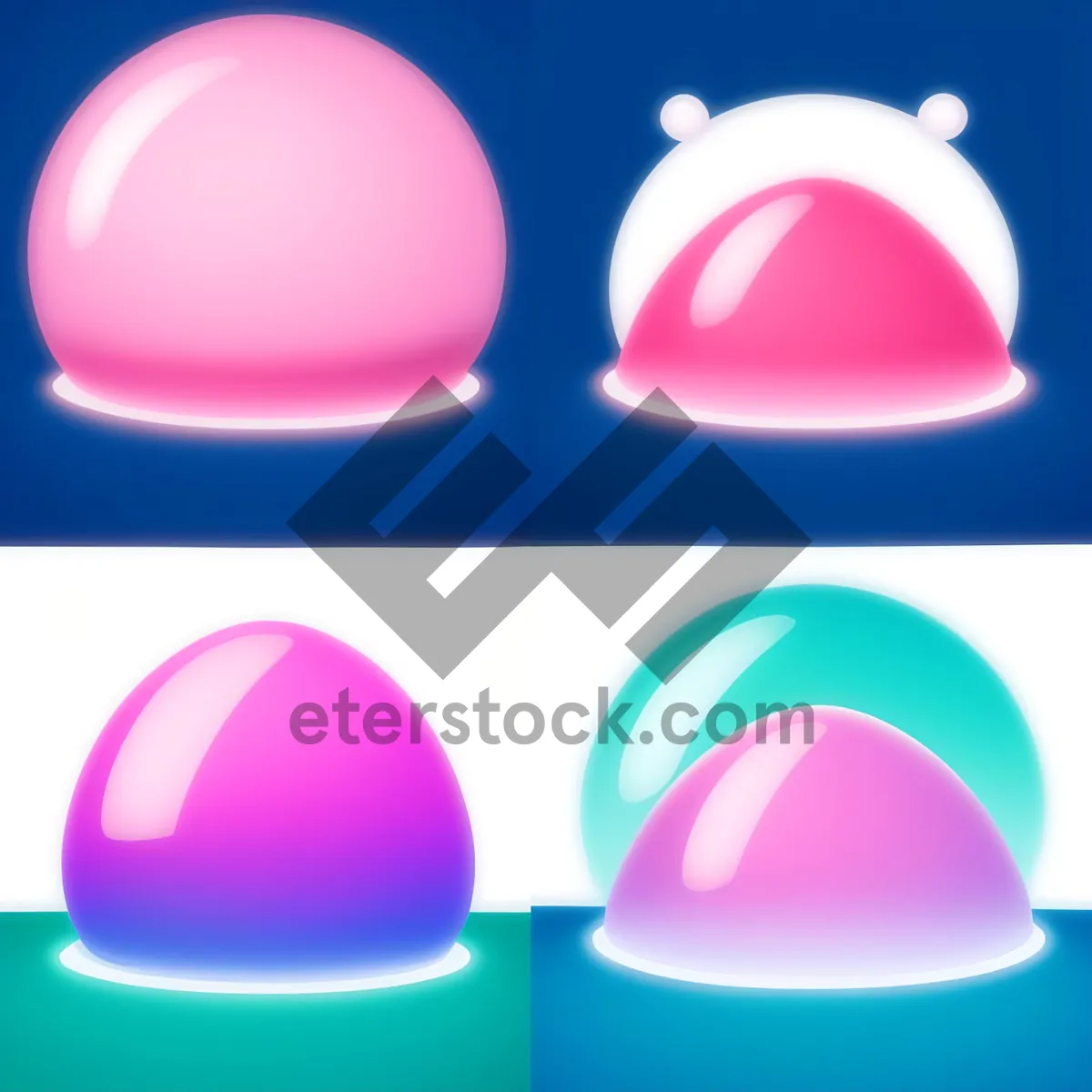 Picture of Sleek Web Button Collection - Shiny Glass Icons