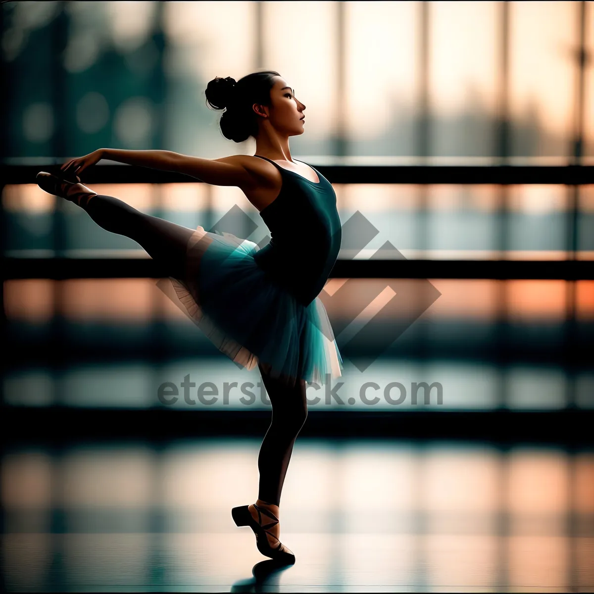 Picture of Energetic Dance Poser on Balance Beam