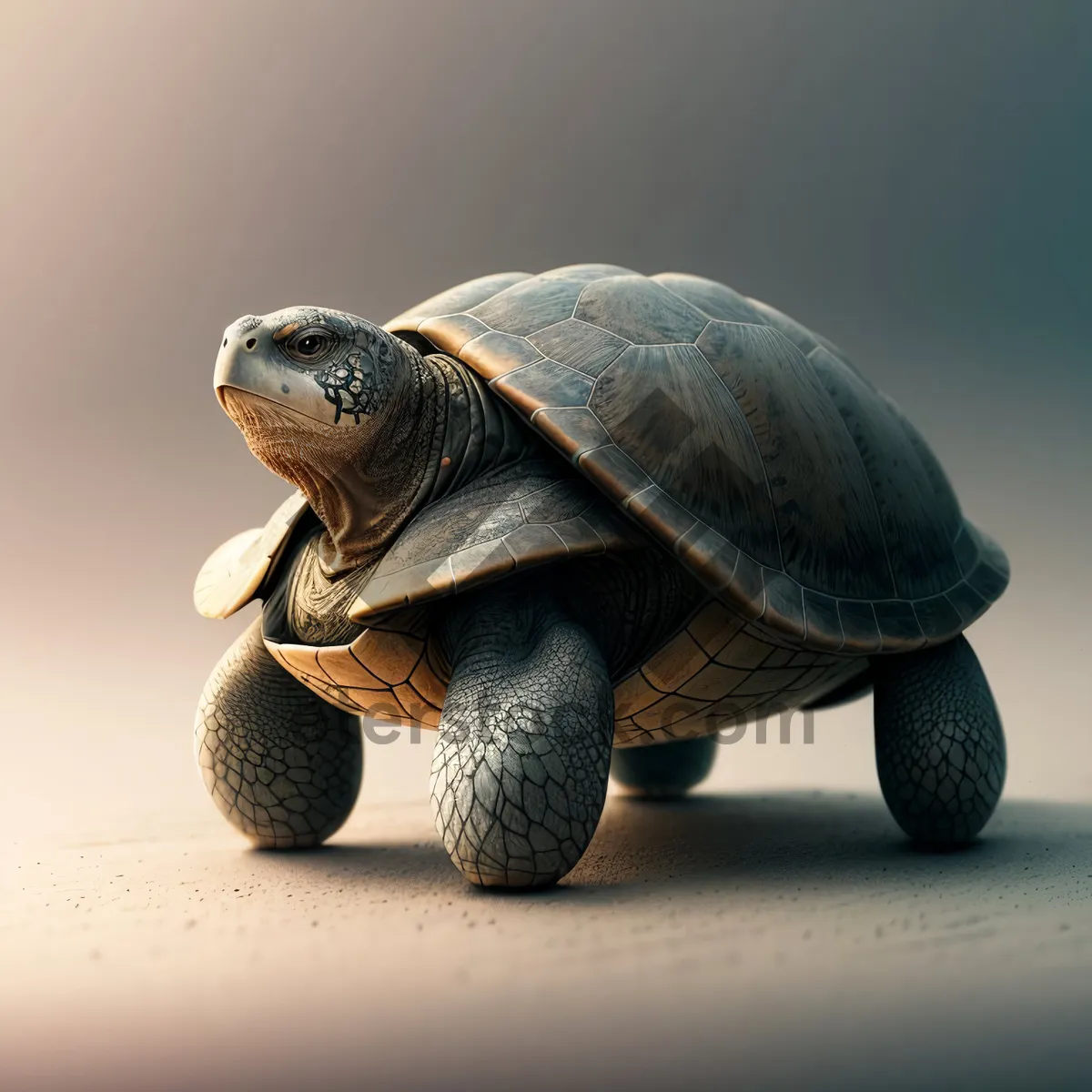 Picture of Slow-moving Terrapin in Protective Shell