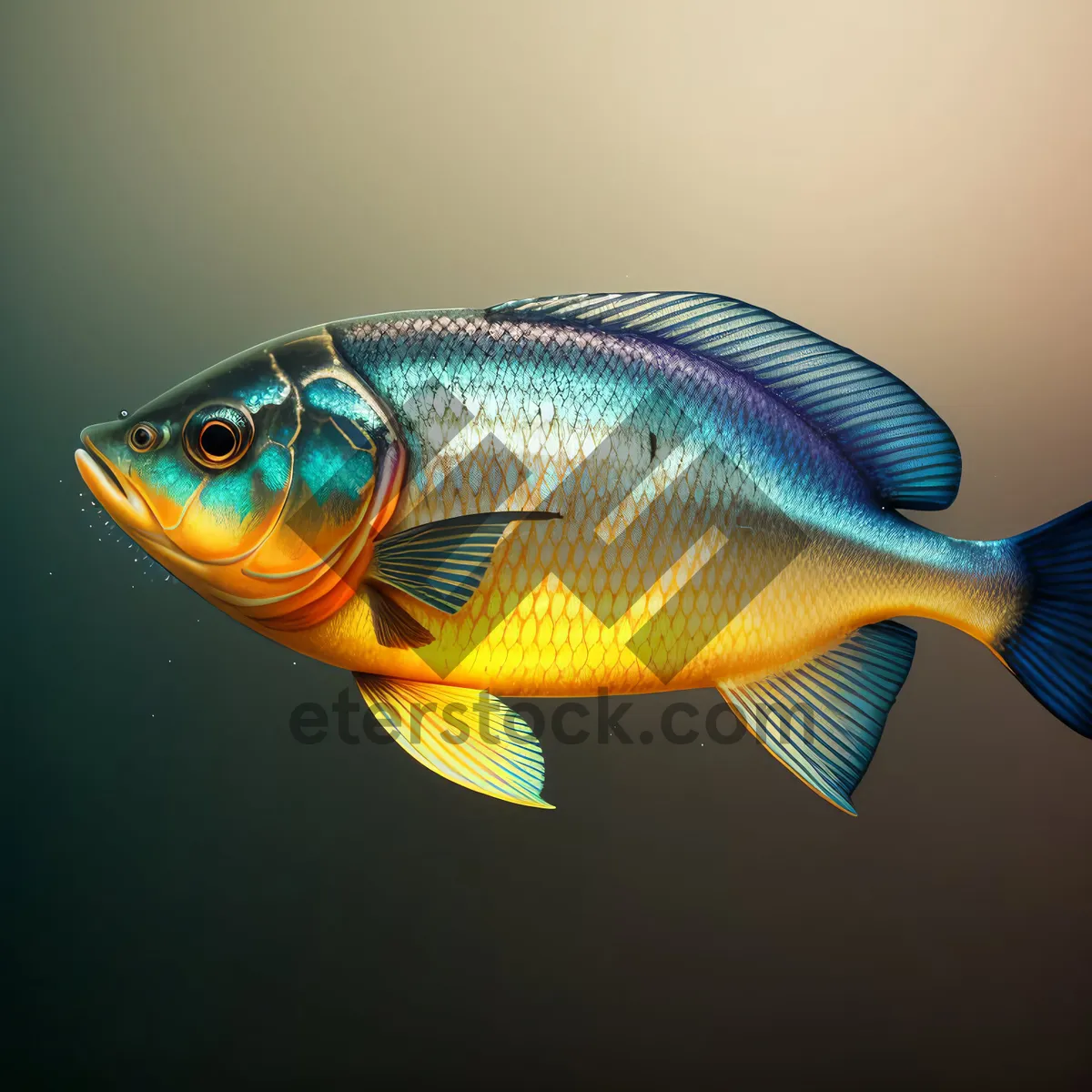 Picture of Goldfish Swimming in Aquarium