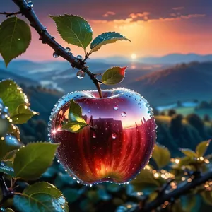 Delicious Red Apple Ornament for Holiday Decoration