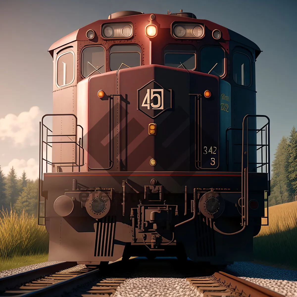 Picture of Vintage steam locomotive on railroad tracks.