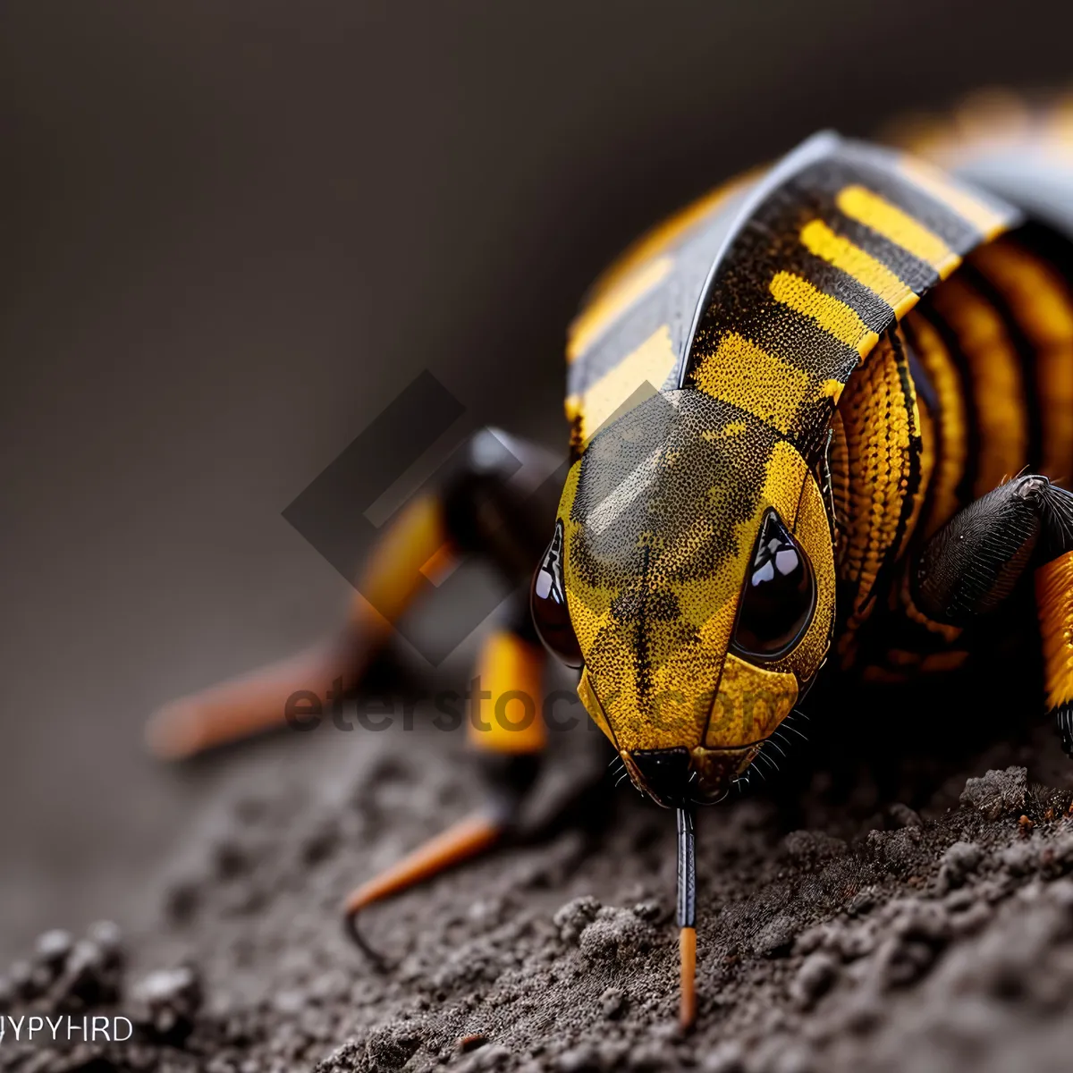 Picture of Close-up of Black Ladybug on Leaf