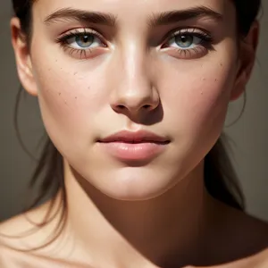 Stunning Beauty: Close-up Portrait of Attractive Model