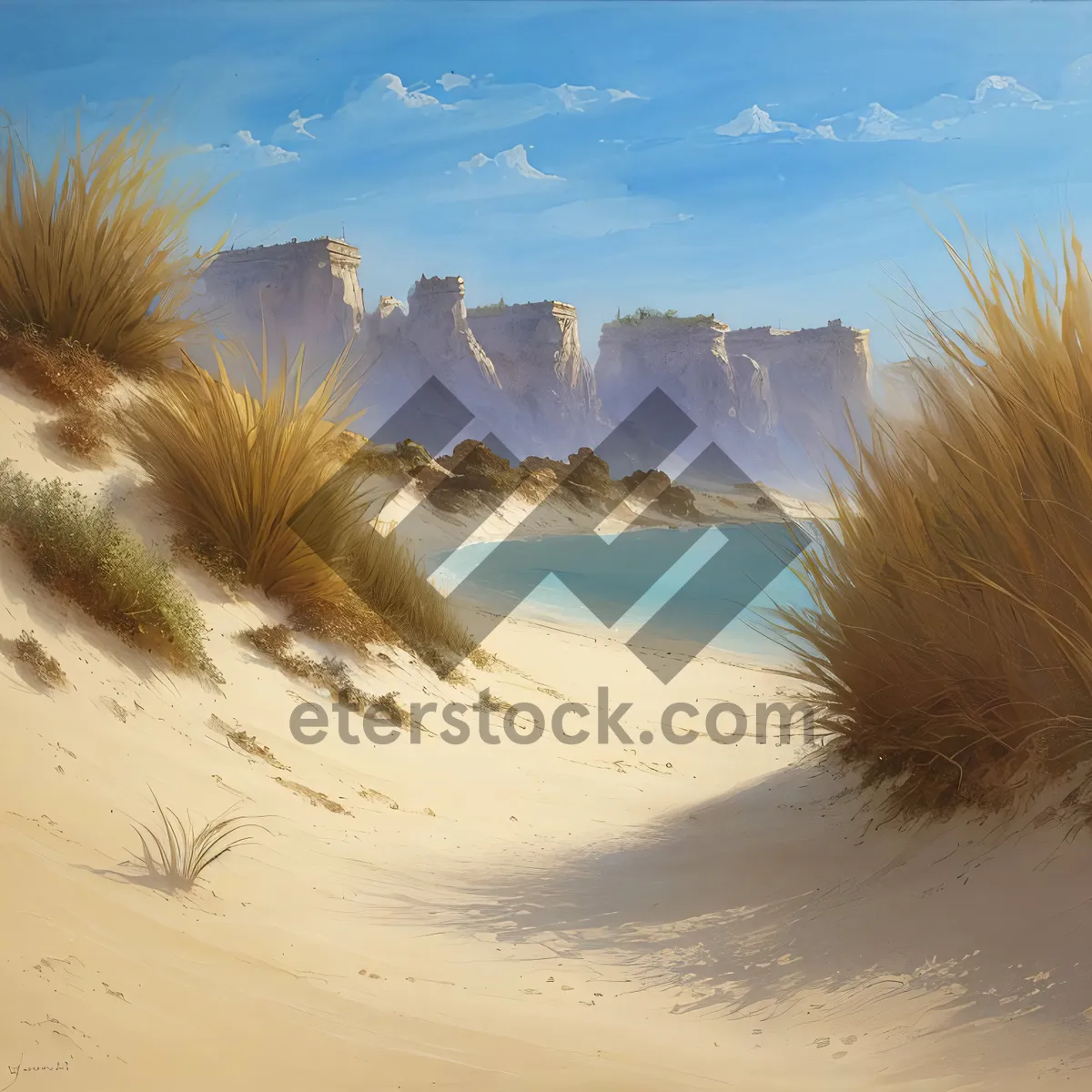 Picture of Coastal Island Escape: Palm Trees, Sand, and Sea