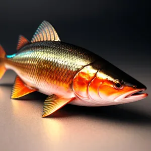 Colorful Orange Goldfish Swimming in Aquarium