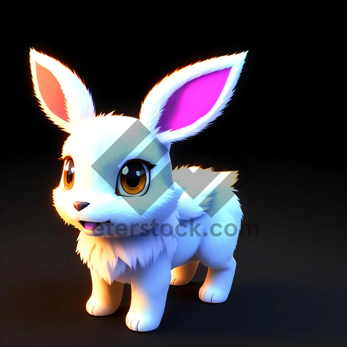 Picture of Cute Cartoon Bunny Rabbit Drawing