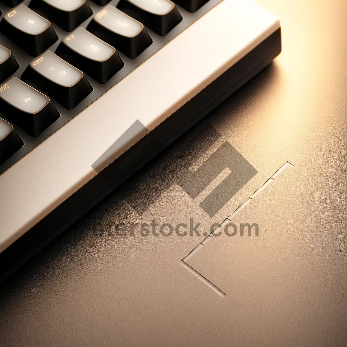 Picture of Modern Laptop Keyboard: Portable Data Input Device