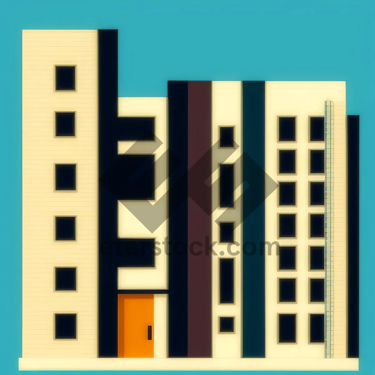 Picture of 3D Bank Building Icon in Mine Facility