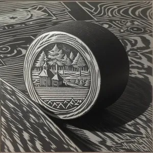 Circular Cash Coin Close-Up: Metal Money Phonograph Record