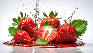 Juicy Fresh Strawberry Closeup - Healthy Summer Snack