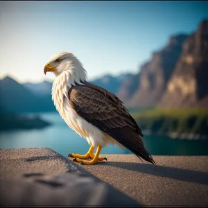 Majestic Hunter: Bald Eagle in Flight.