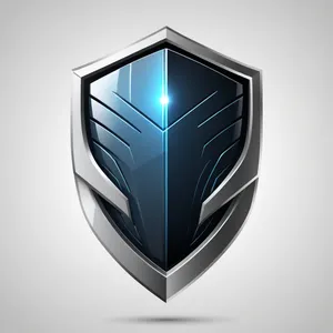 Shiny 3D glass button icon for web design.