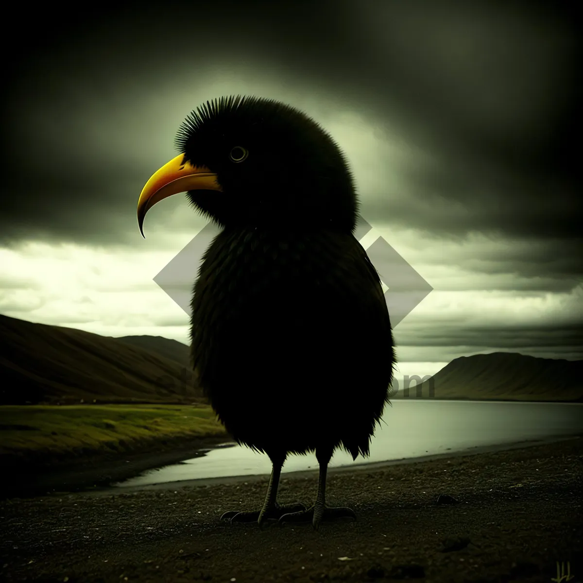 Picture of Wild Seabird with Majestic Feathers and Beak