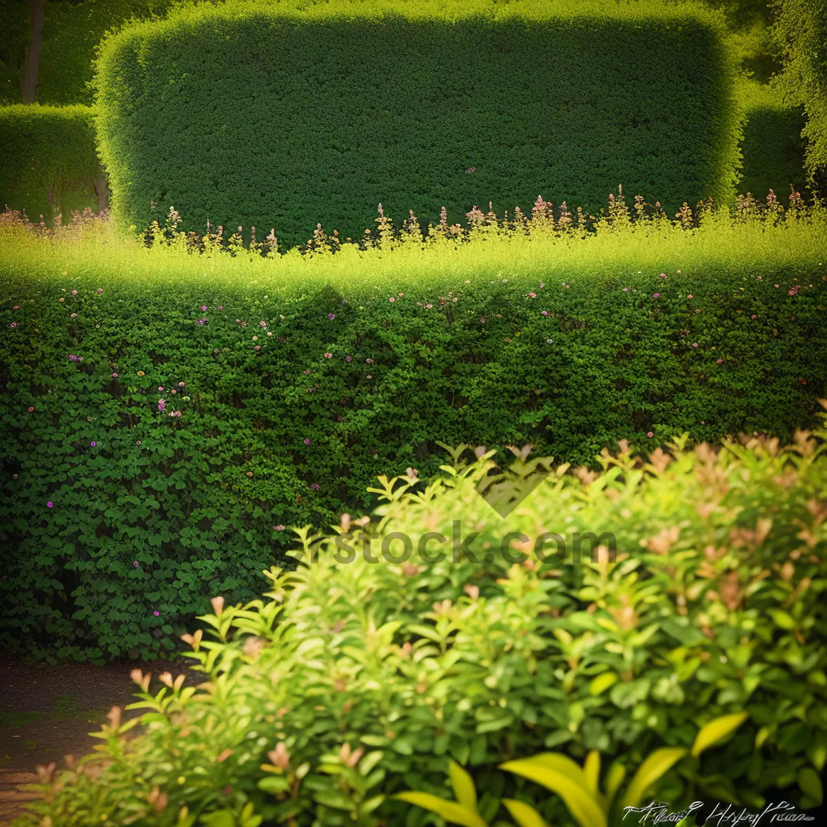 Picture of Vibrant Summer Meadow with Lush Green Grass