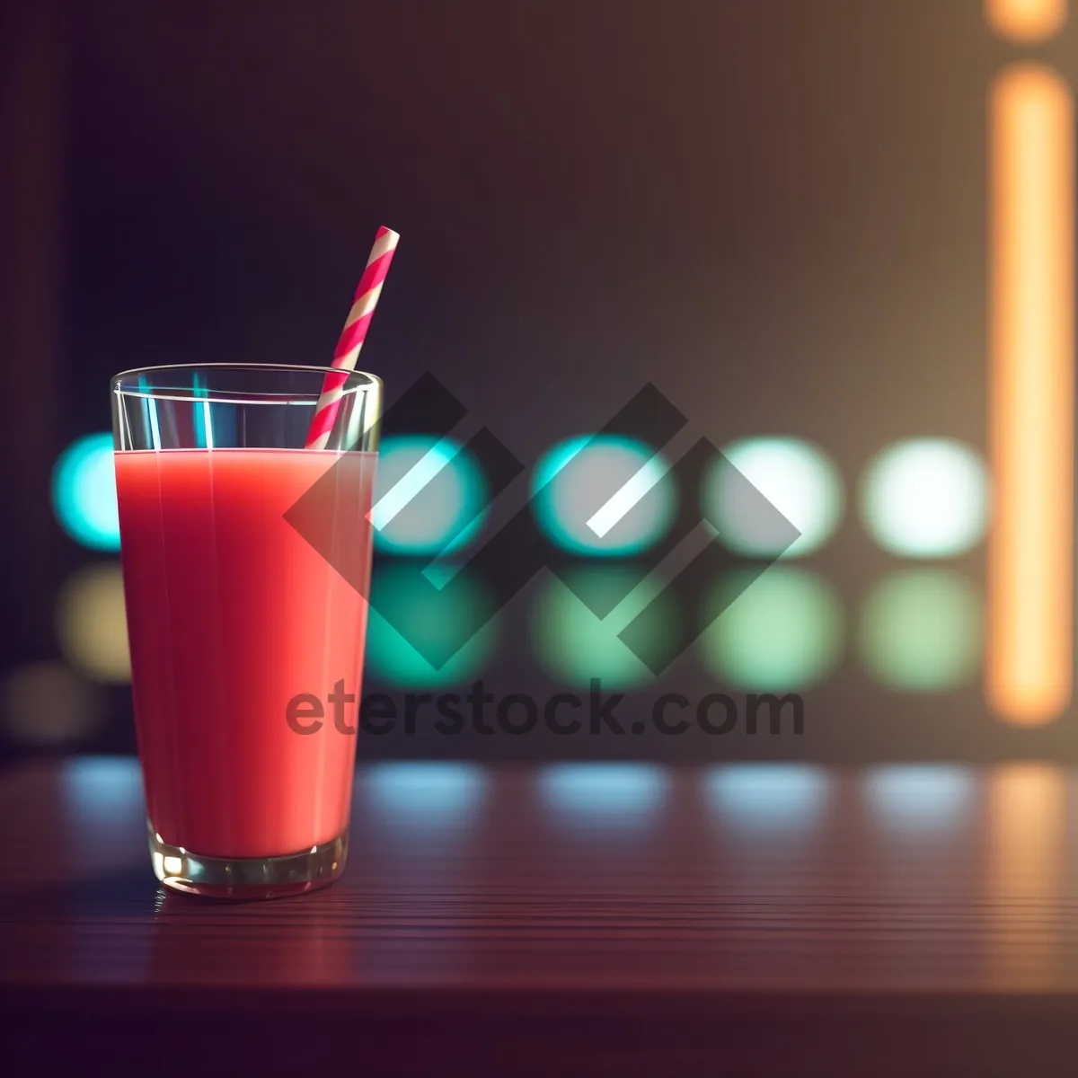 Picture of Refreshing Vodka Cocktail with Fresh Fruit and Ice