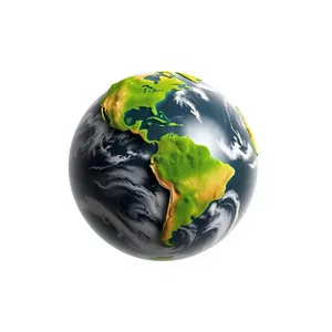 3D Earth Globe Map Communication Icon