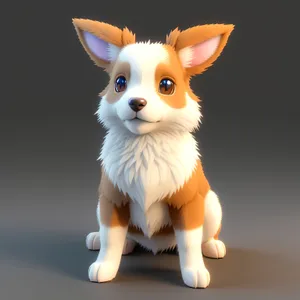Fluffy Bunny and Cute Kitty Studio Portrait