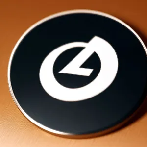 Sleek Chrome Curved Button Icon