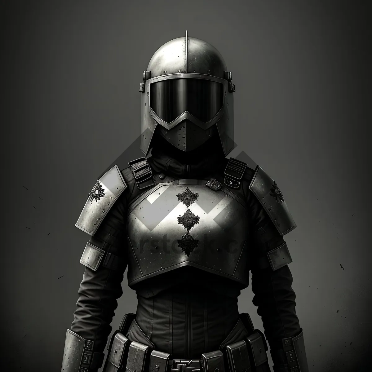 Picture of Mighty Warrior: Historical Soldier with Protective Armor