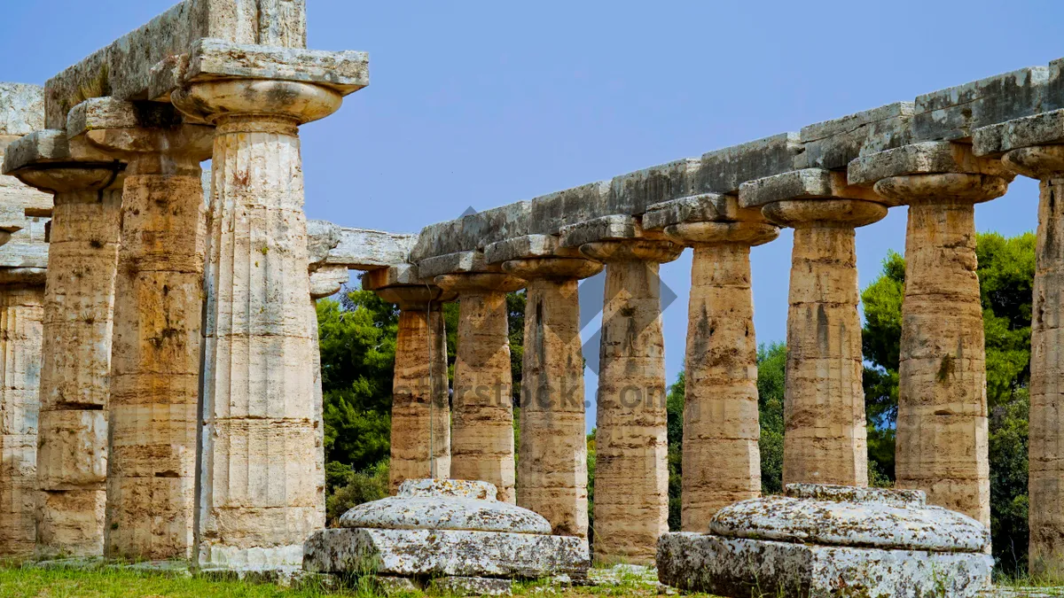 Picture of Ancient Roman Triumphal Arch in Turkey with Columns