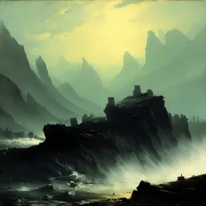 Majestic Mountain Valley Reflection