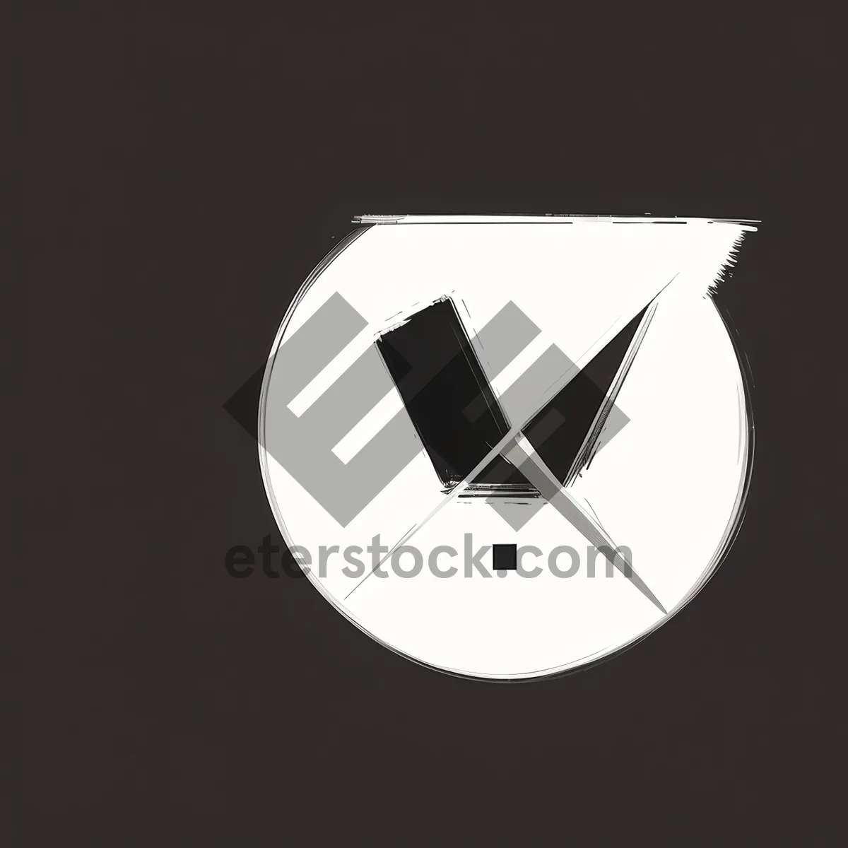 Picture of Clock Hands Icon - Black 3D Button Symbol