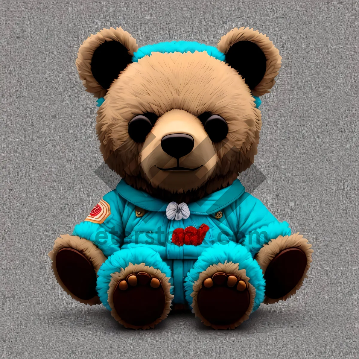 Picture of Fluffy Teddy Bear with Heart, Perfect Valentine's Gift"
(Note: This text is a description for the image based on the provided tags)