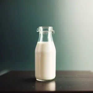 Refreshing Dairy Milk in Transparent Bottle