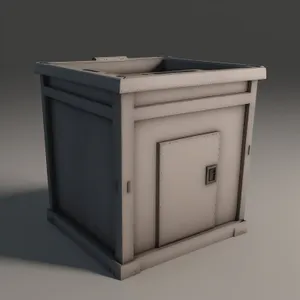 3D Crate Box Container for Storage