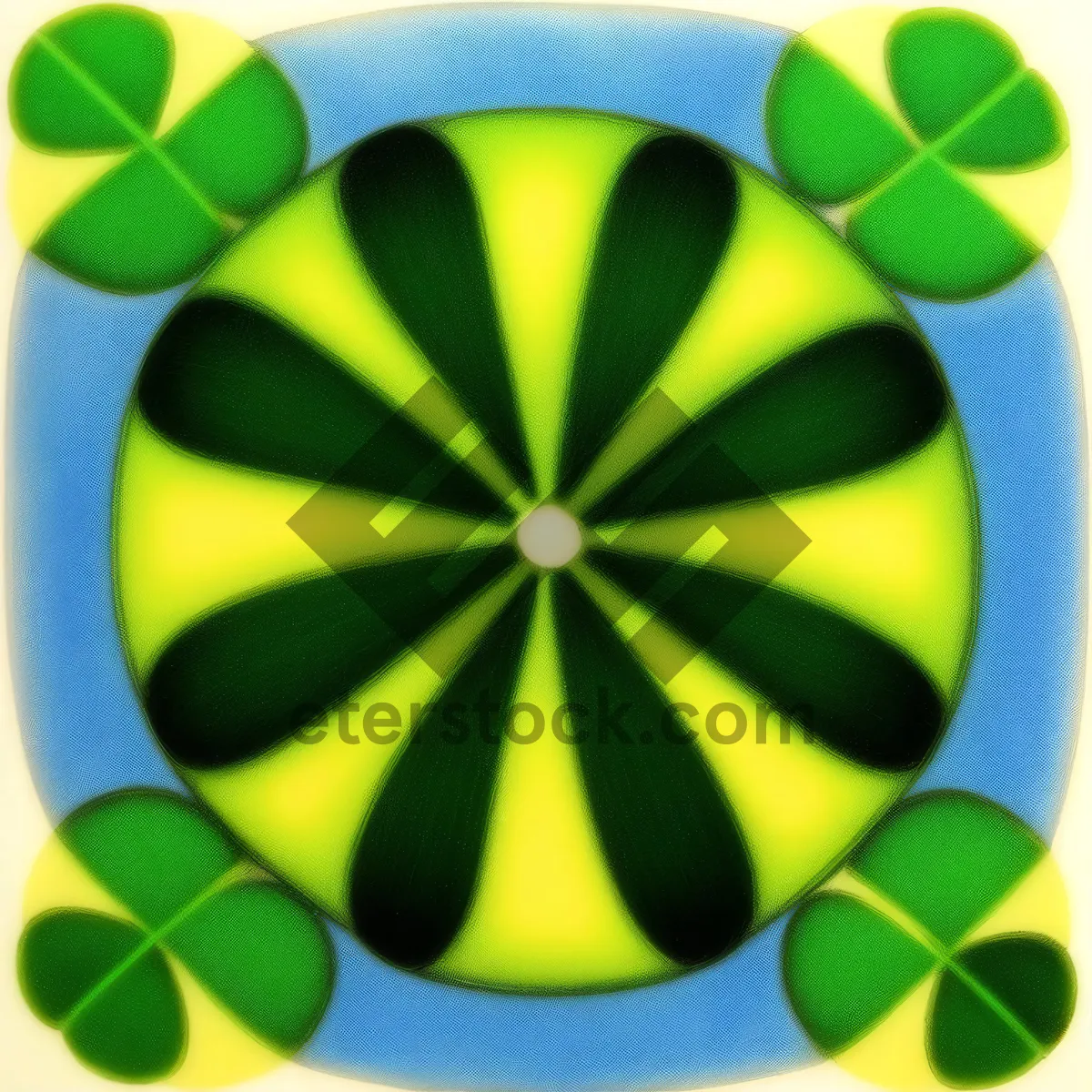 Picture of Vibrant Clover Pattern Design: A Colorful Graphic Backdrop.