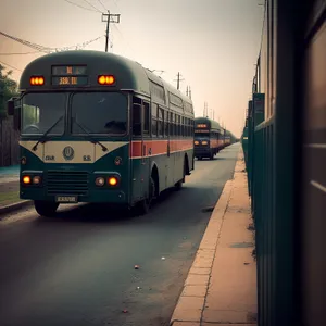 City Bus on Urban Road